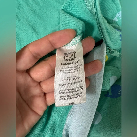 CoComelon JJ Girls Fleece Zip Up Coverall Infant to Toddler Size18M - Picture 2 of 8